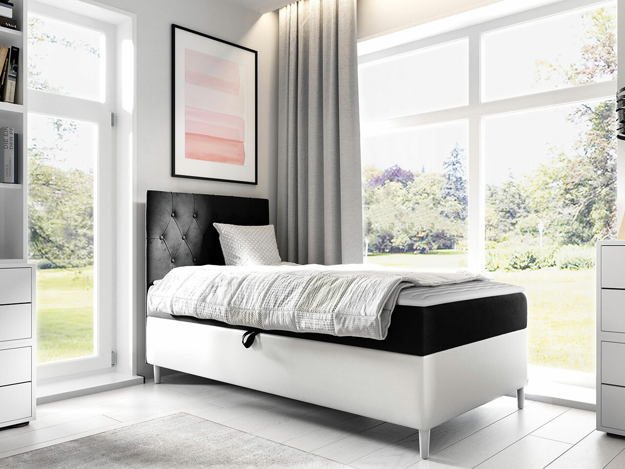 Boxspring postelja Lucus VII (Soft 017 + Fresh 17)