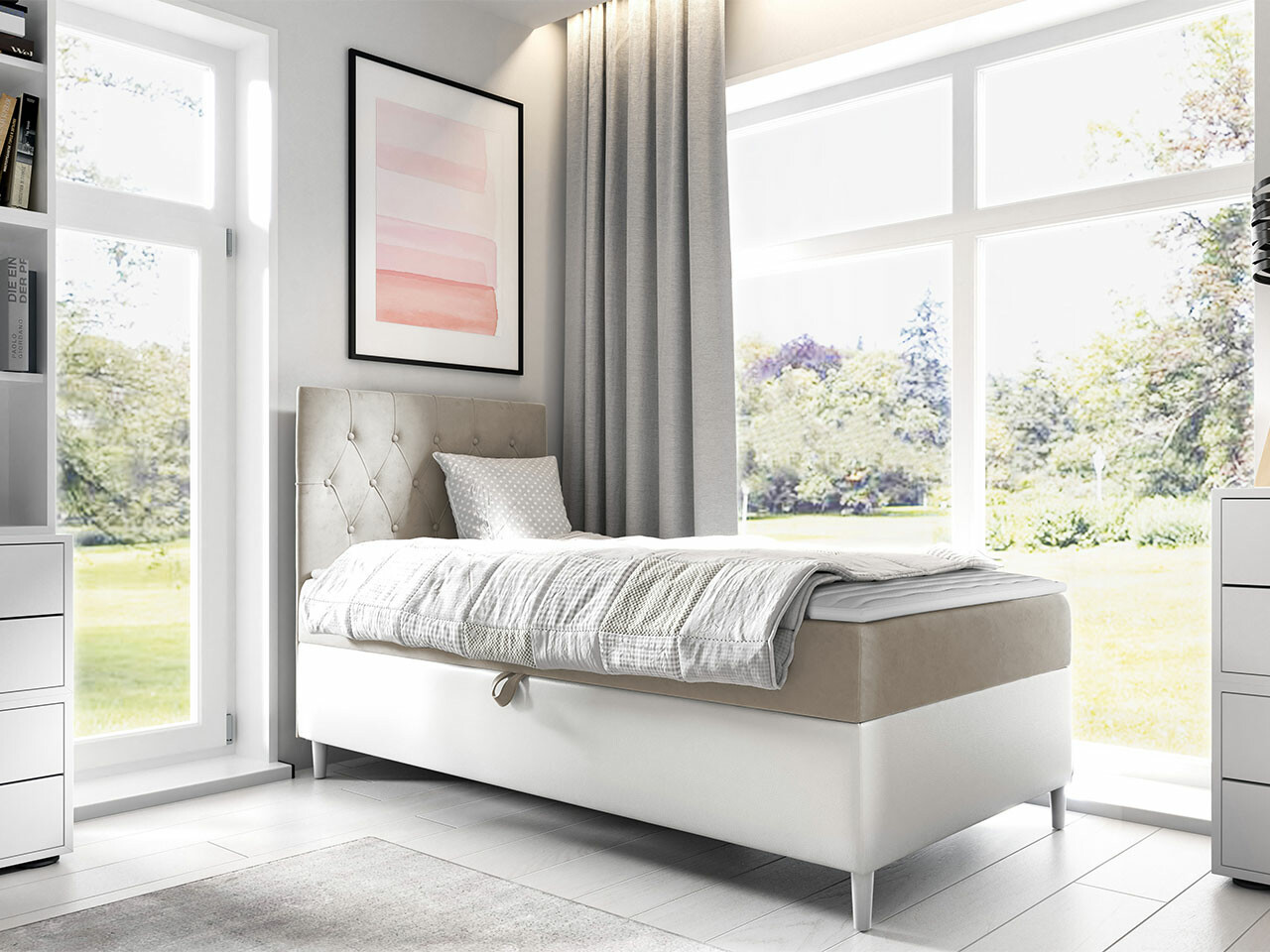 Boxspring postelja Lucus VII (Soft 017 + Fresh 1)