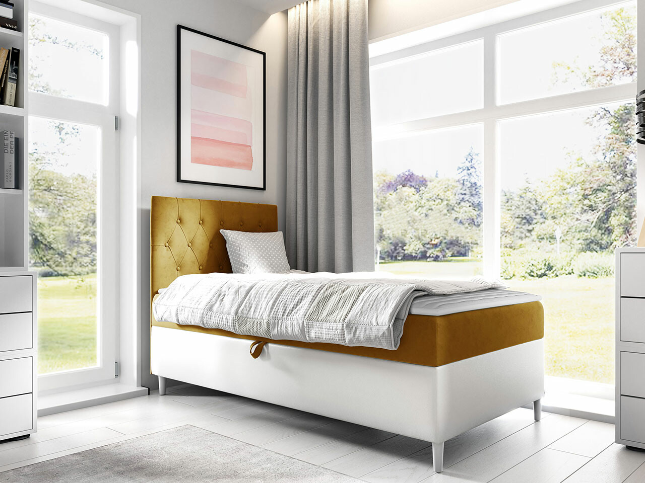 Boxspring postelja Lucus VII (Soft 017 + Fresh 37)