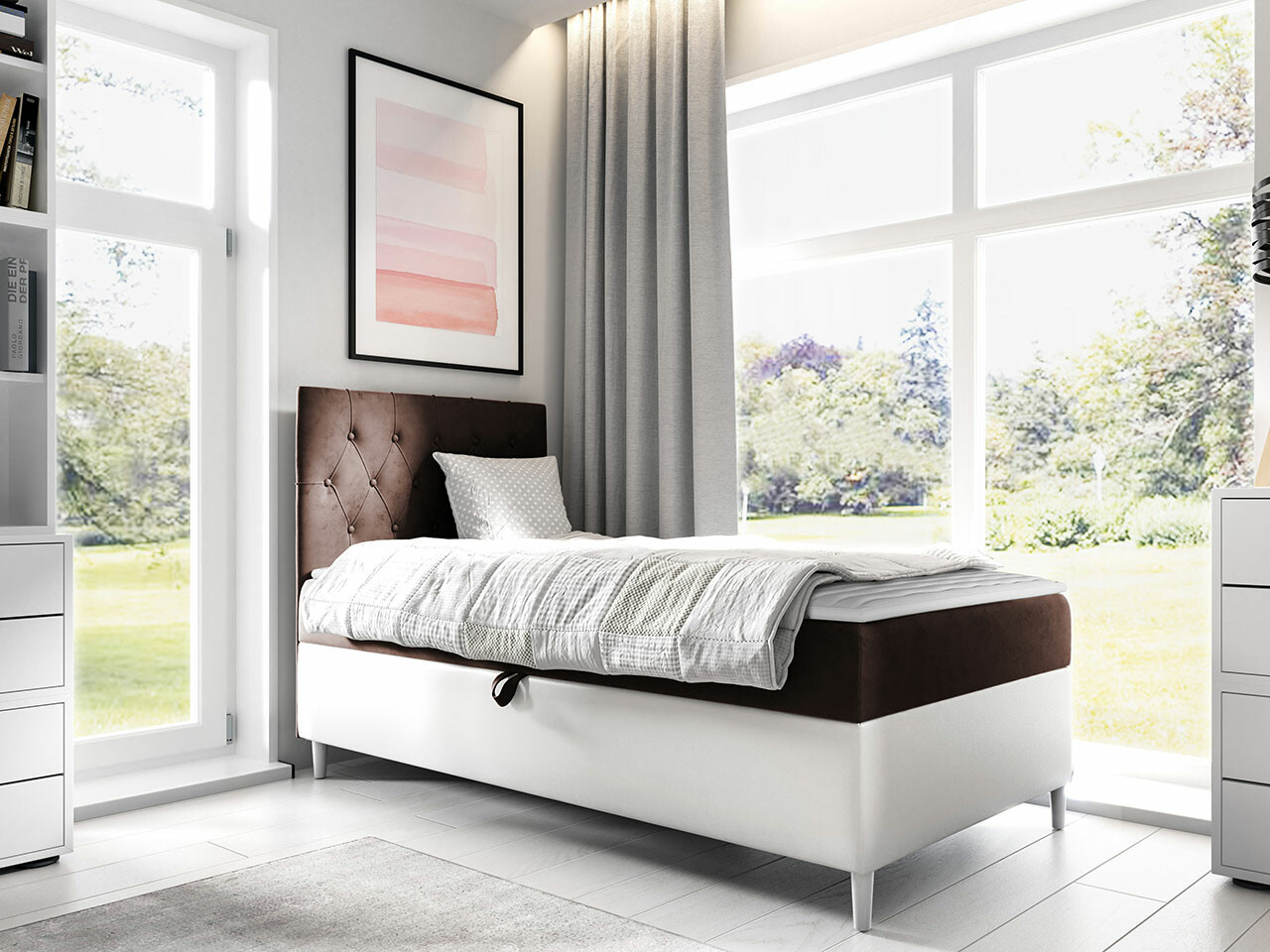 Boxspring postelja Lucus VII (Soft 017 + Fresh 4)