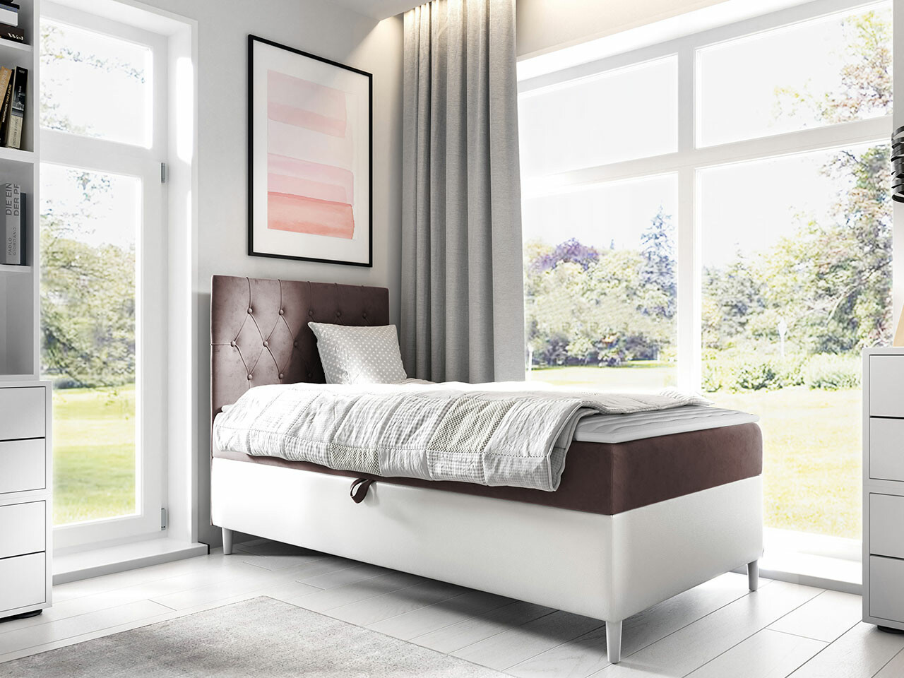 Boxspring postelja Lucus VII (Soft 017 + Fresh 9)