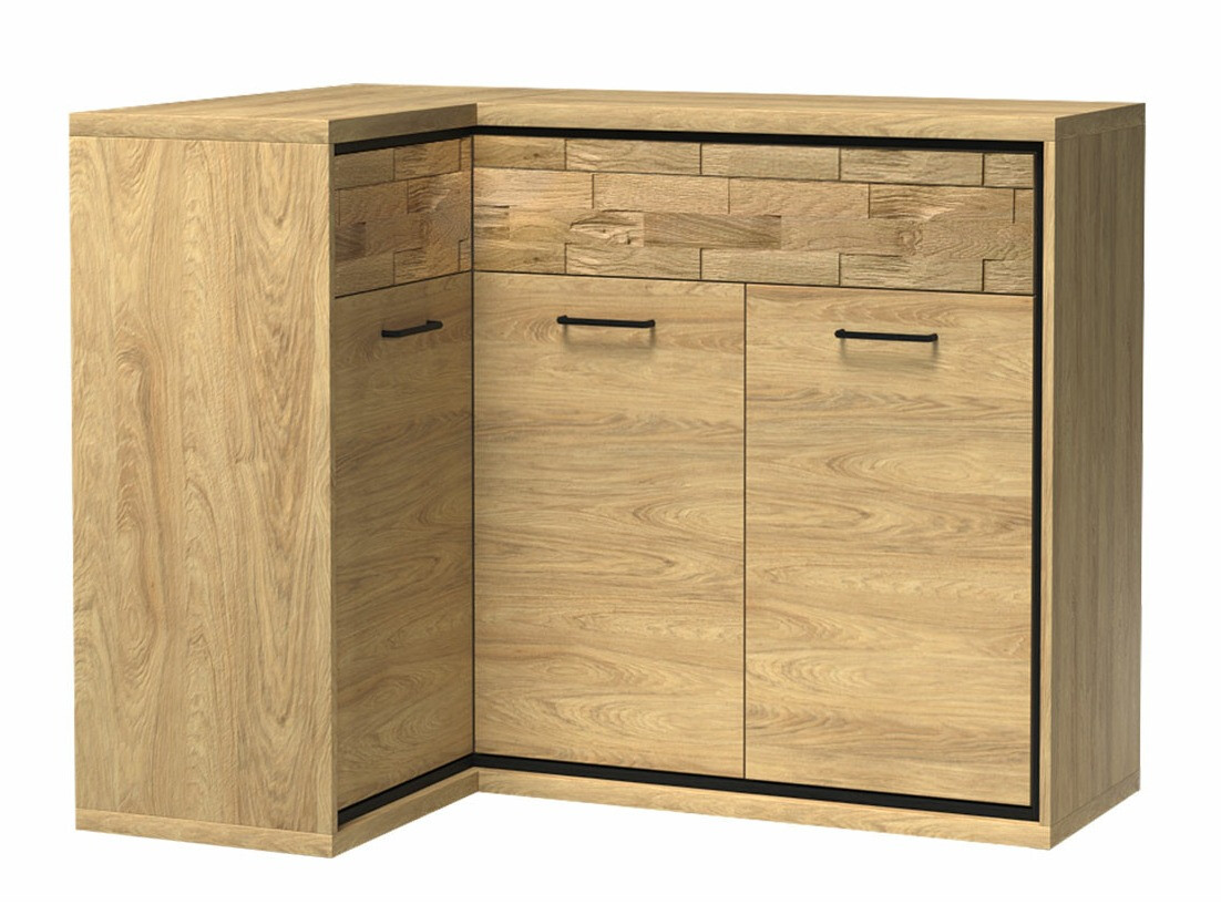 Kotna komoda Etrmoni 121 (Svetel les + Hrast)