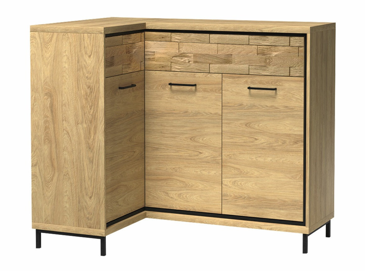 Kotna komoda Etrmoni 121 (Svetel les + Hrast)