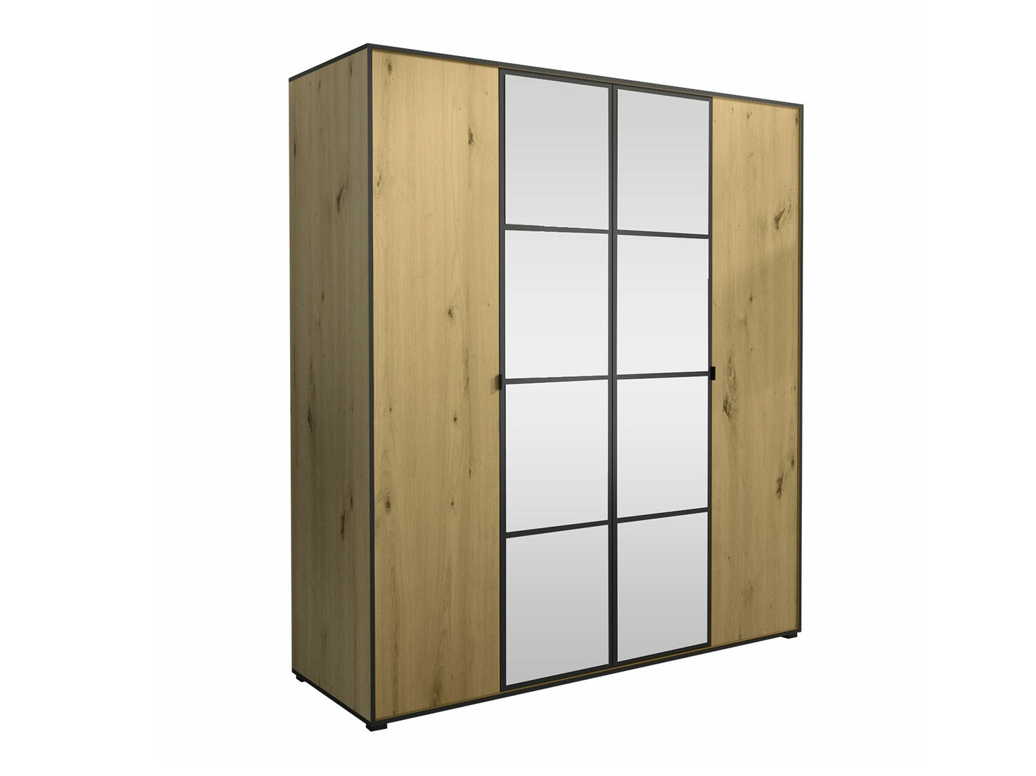 Garderobna omara Toledo 117 (Artisan hrast + Črna)