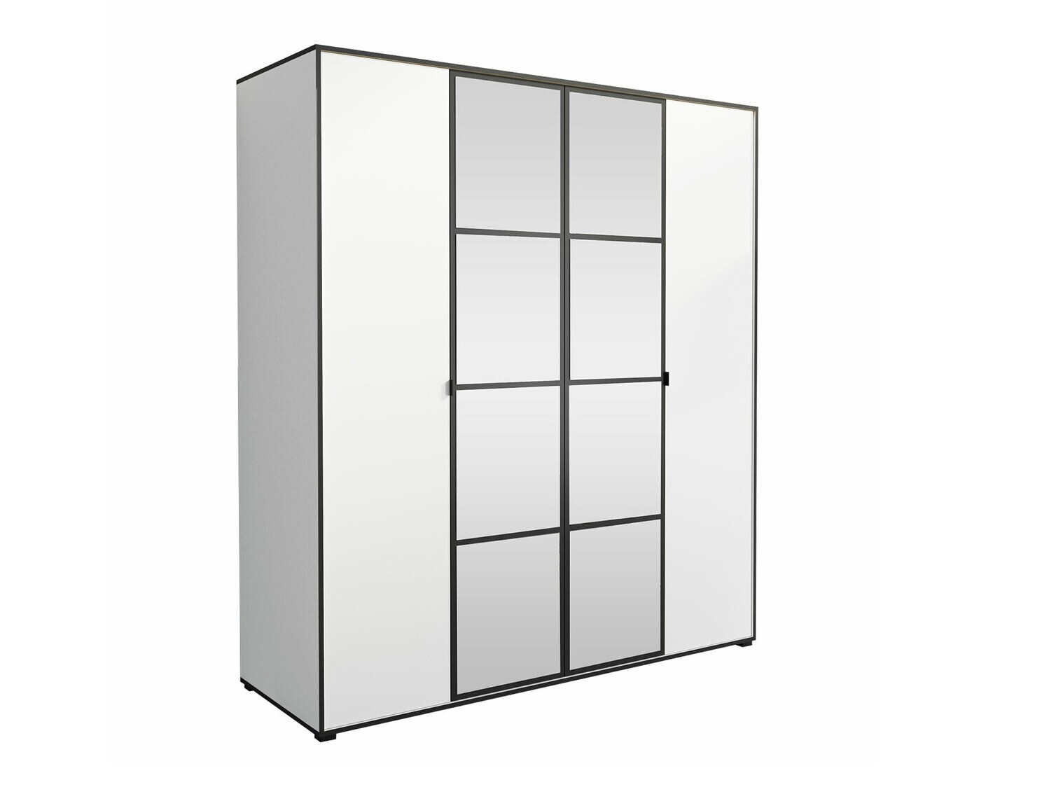 Garderobna omara Toledo 117 (Bela + Črna)