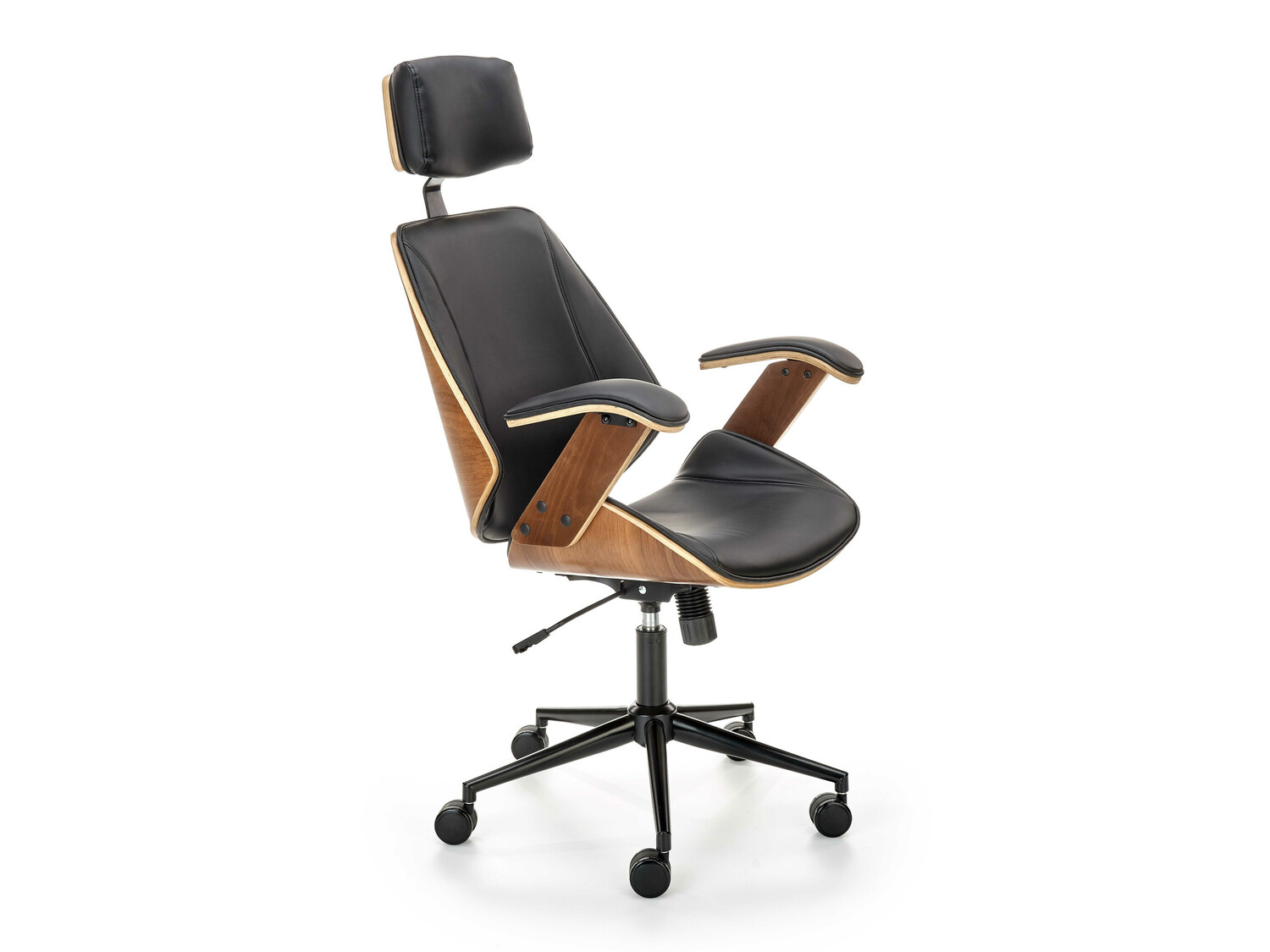 Pisarniški stol Houston 1490 (Črna + Oreh)