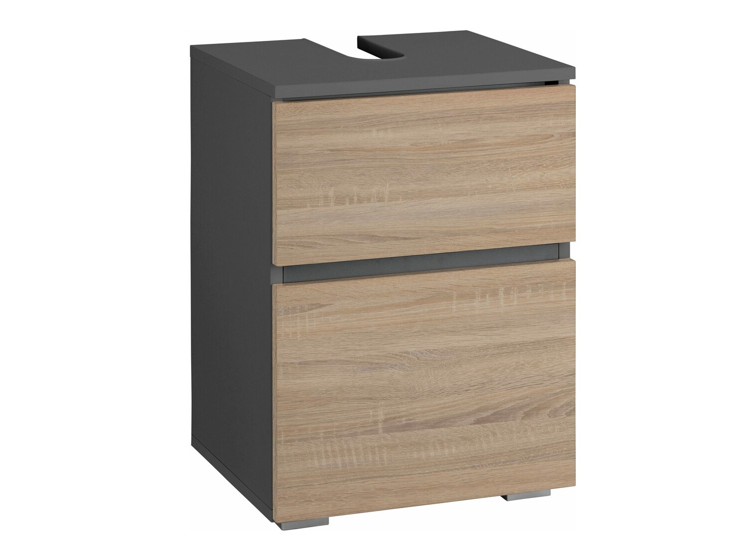 Prostostoječa kopalniška omarica za umivalnik Soncamu 103 (Antracit + Hrast)