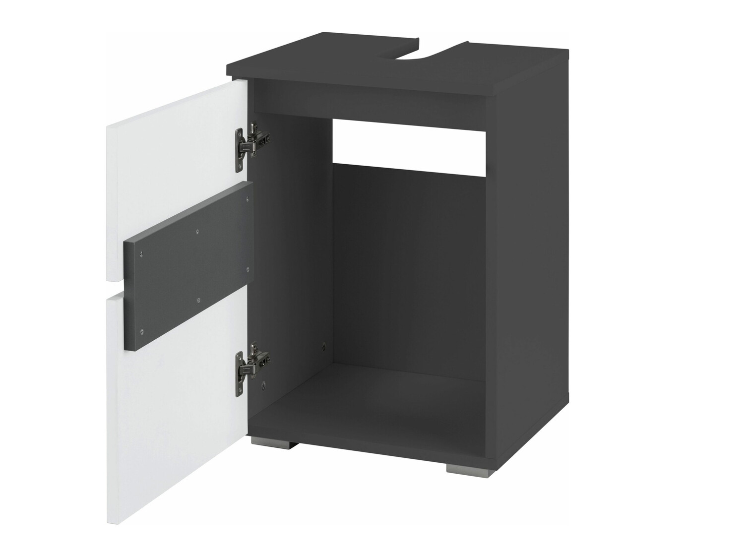 Prostostoječa kopalniška omarica za umivalnik Soncamu 103 (Bela + Antracit)