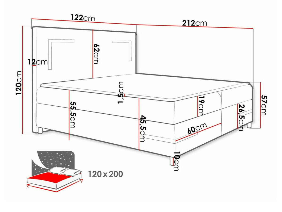 Boxspring postelja Vallis (Fresh 11)