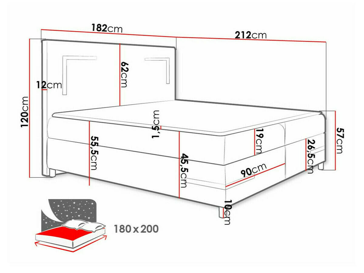 Boxspring postelja Vallis (Fresh 4)