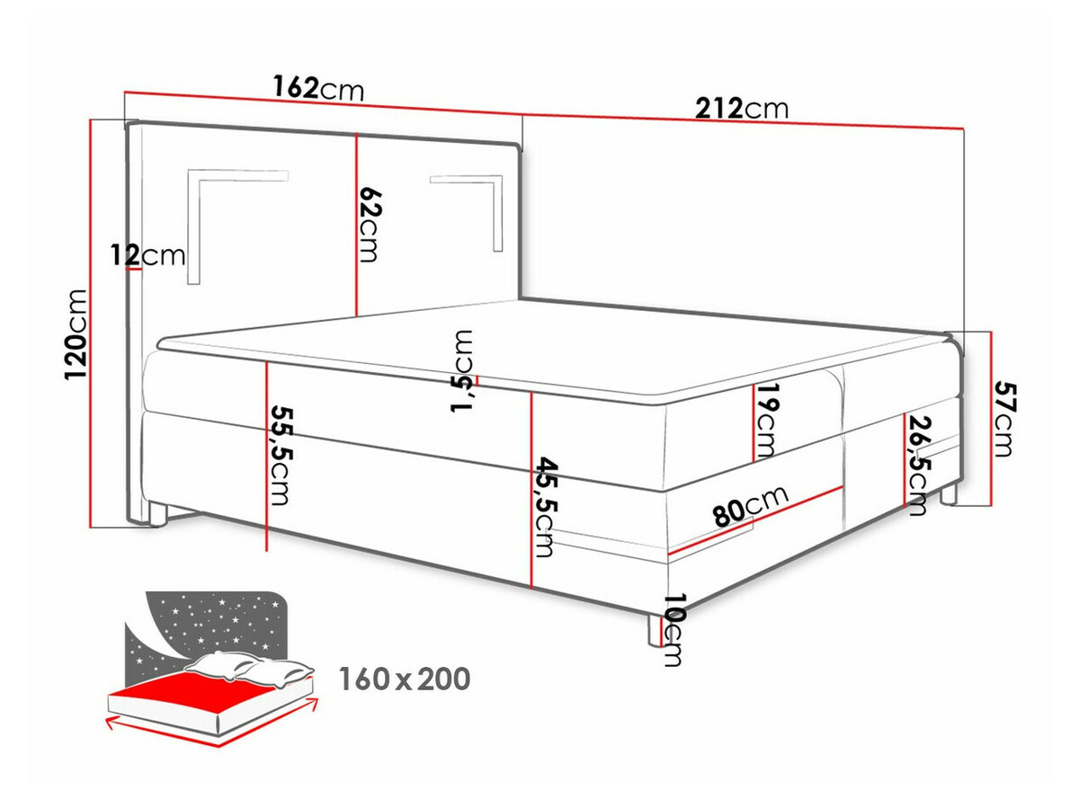 Boxspring postelja Vallis (Soft 011)