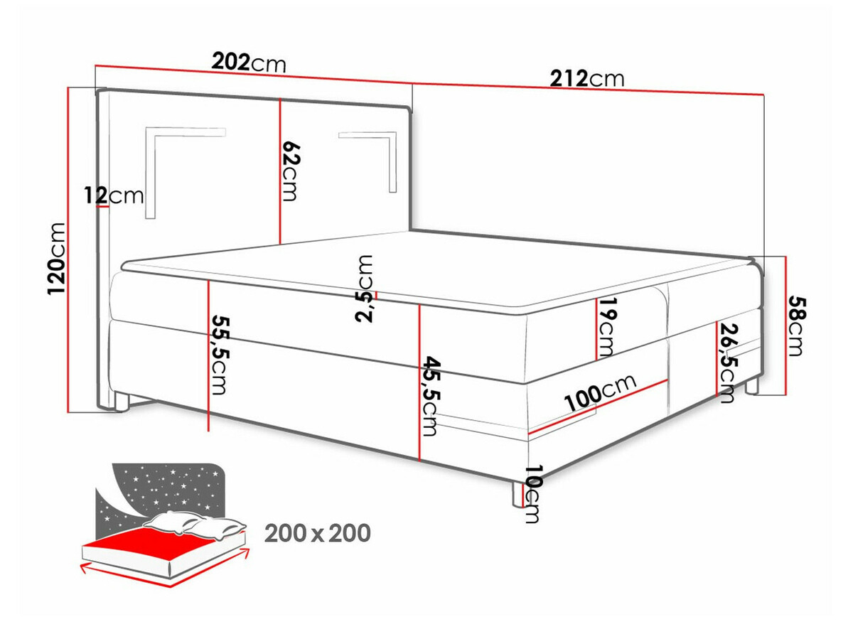 Boxspring postelja Vallis (Soft 011)