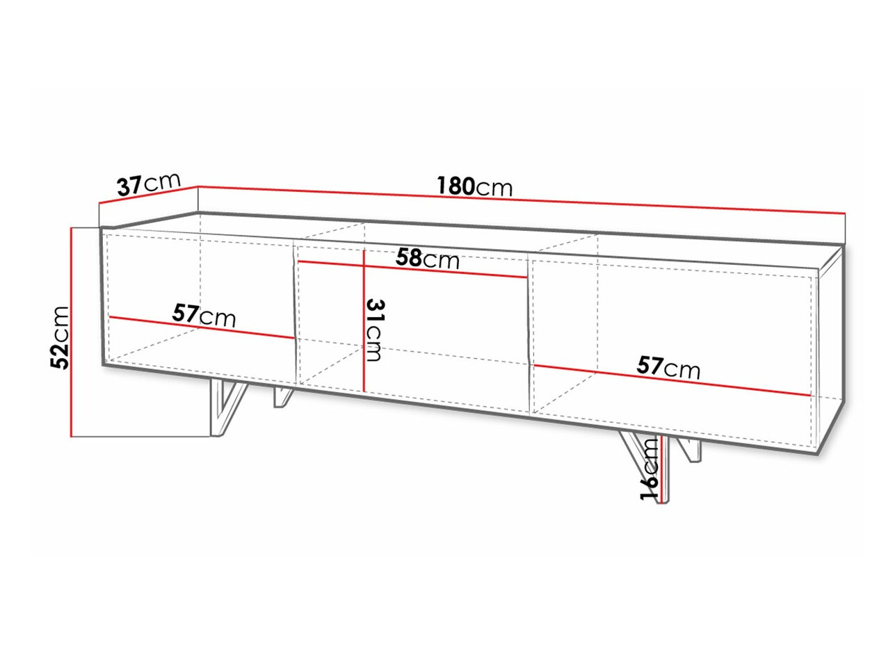 TV-omarica Audis (Bela + Sijaj bela)