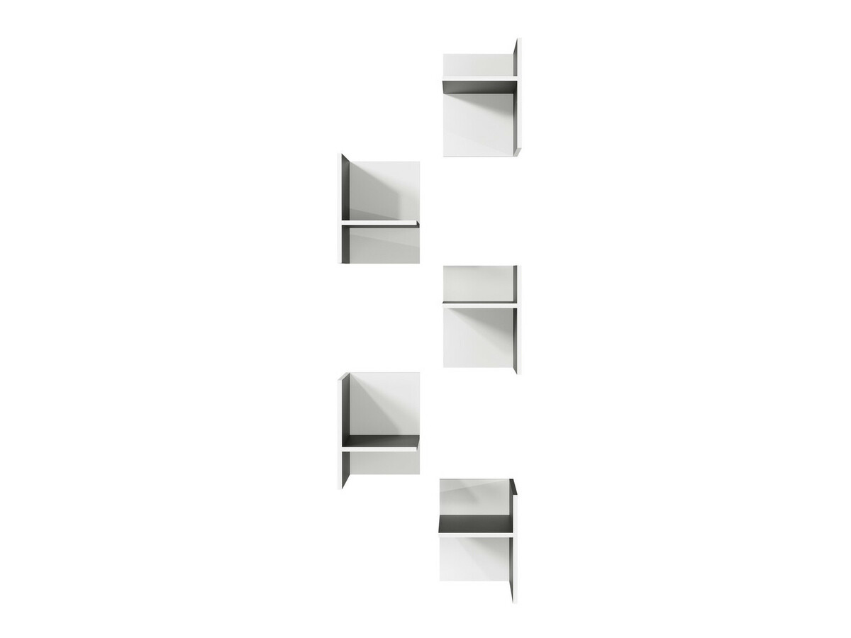 Komplet polic Fivcalu 106 (Bela + Grafit)