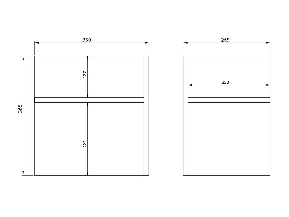 Komplet polic Fivcalu 106 (Bela + Grafit)