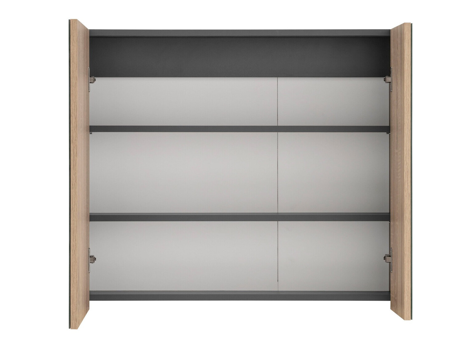 Kopalniška omarica z ogledalom Soncamu 104 (Antracit + Sonoma hrast)