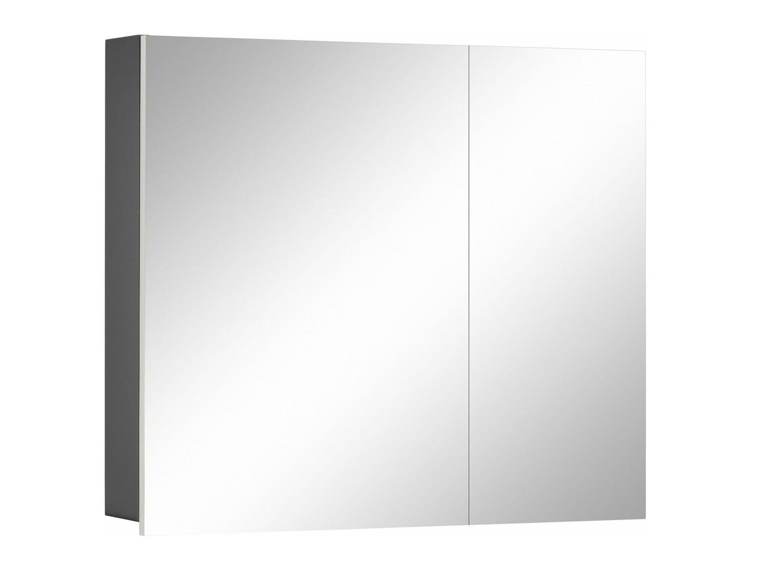 Kopalniška omarica z ogledalom Soncamu 104 (Bela + Antracit)