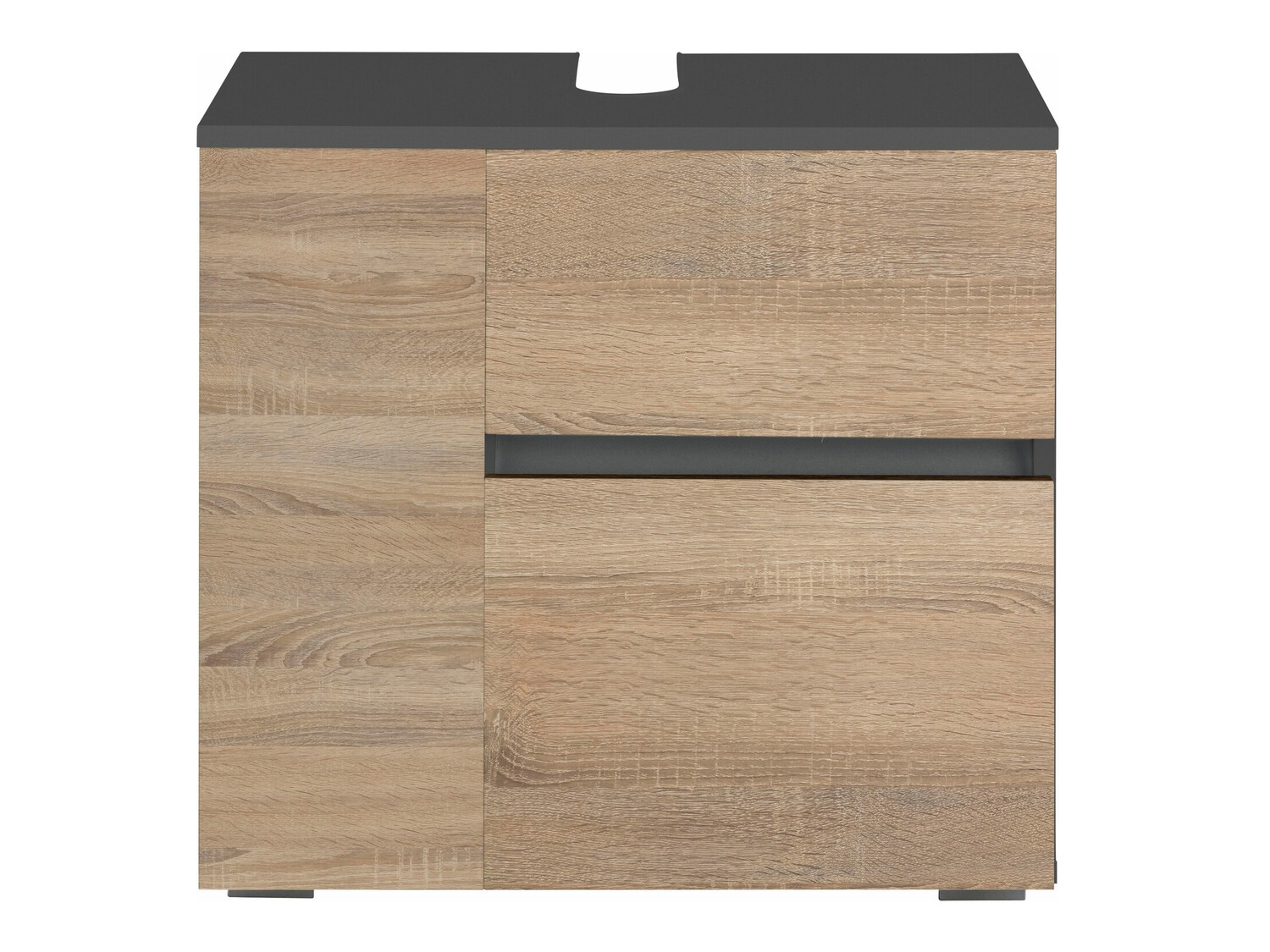 Prostostoječa kopalniška omarica za umivalnik Soncamu 108 (Antracit + Hrast)