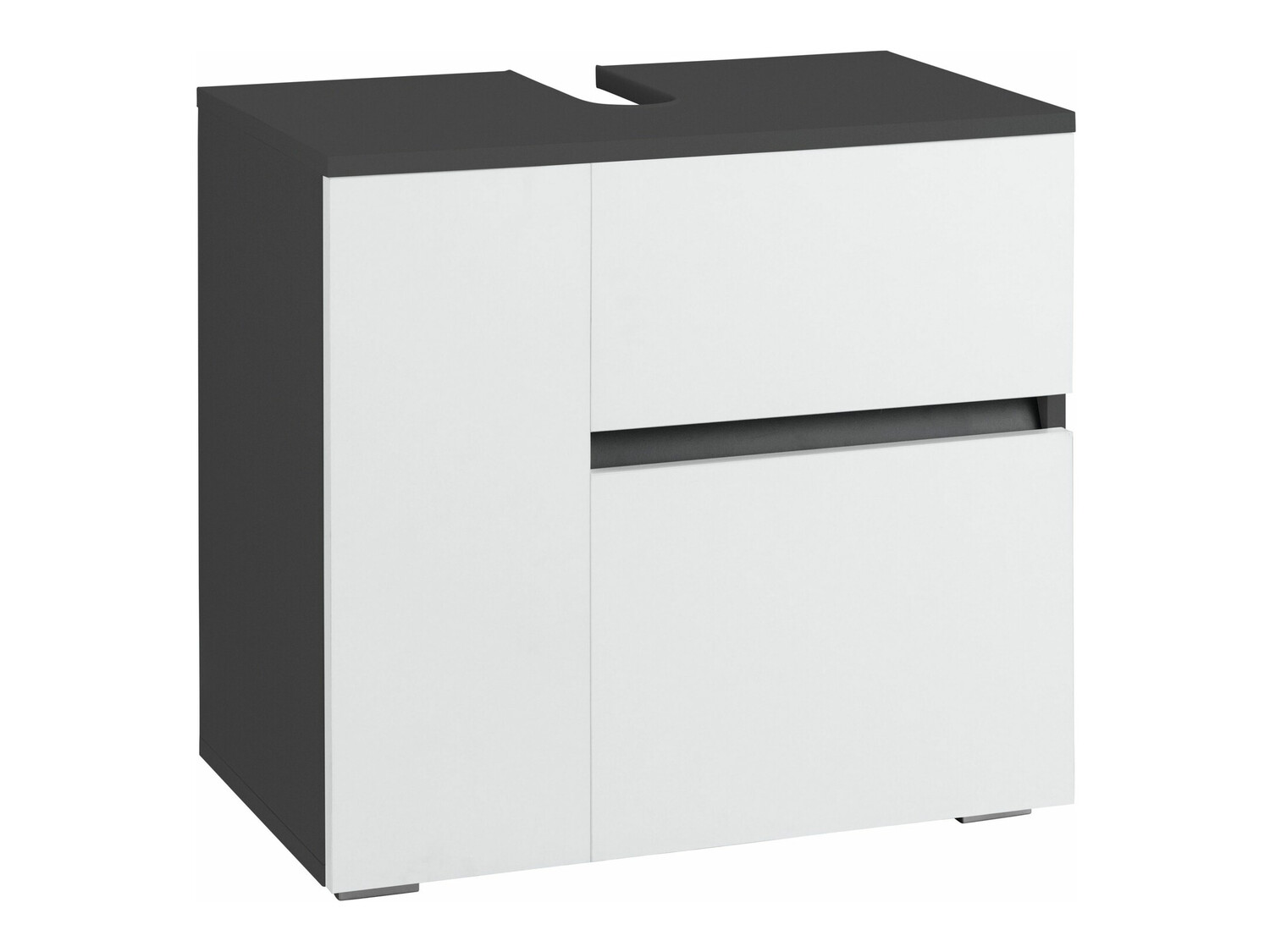 Prostostoječa kopalniška omarica za umivalnik Soncamu 108 (Bela + Antracit)