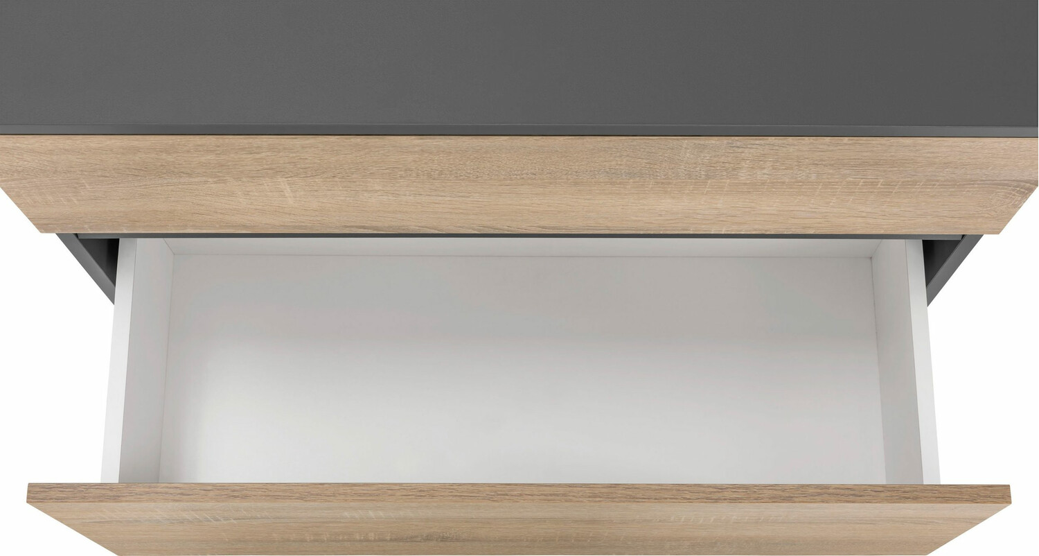 Prostostoječa kopalniška omarica za umivalnik Soncamu 109 (Antracit + Hrast)