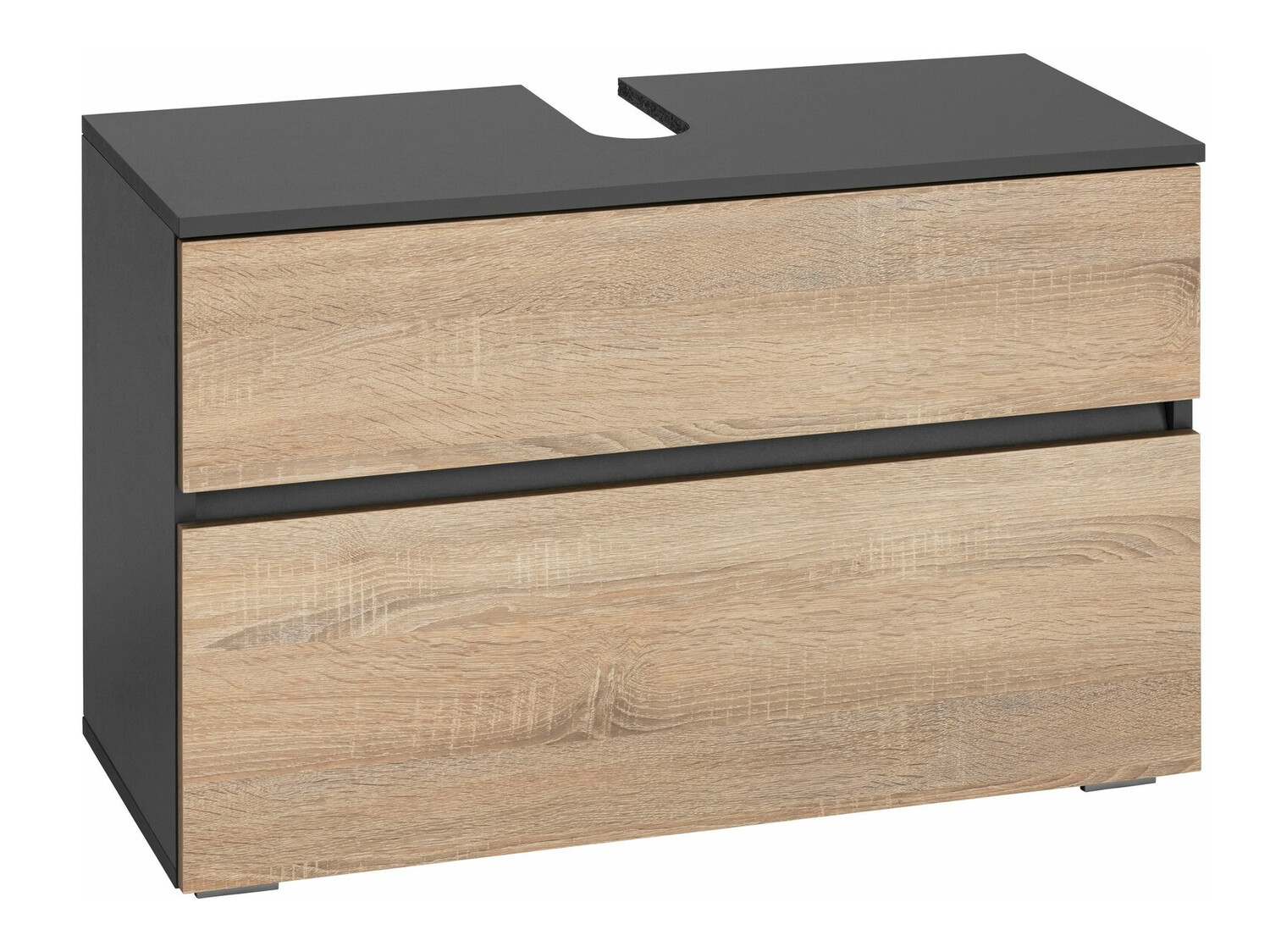 Prostostoječa kopalniška omarica za umivalnik Soncamu 109 (Antracit + Hrast)