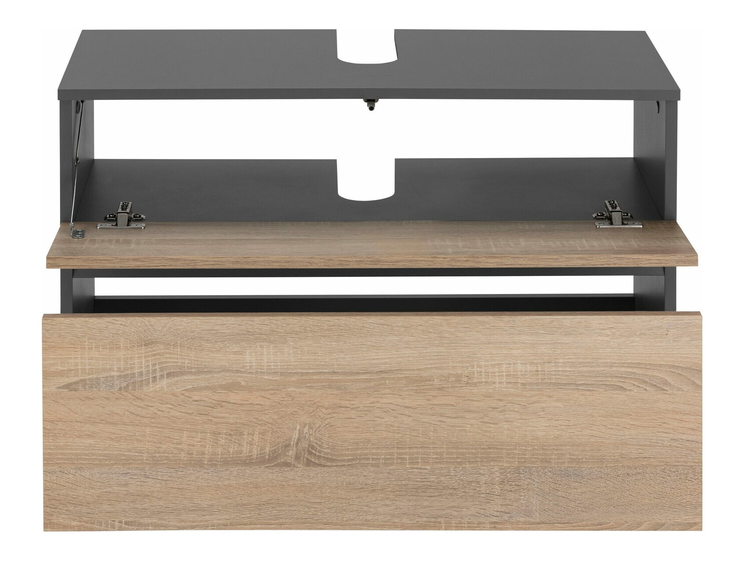 Prostostoječa kopalniška omarica za umivalnik Soncamu 109 (Antracit + Hrast)