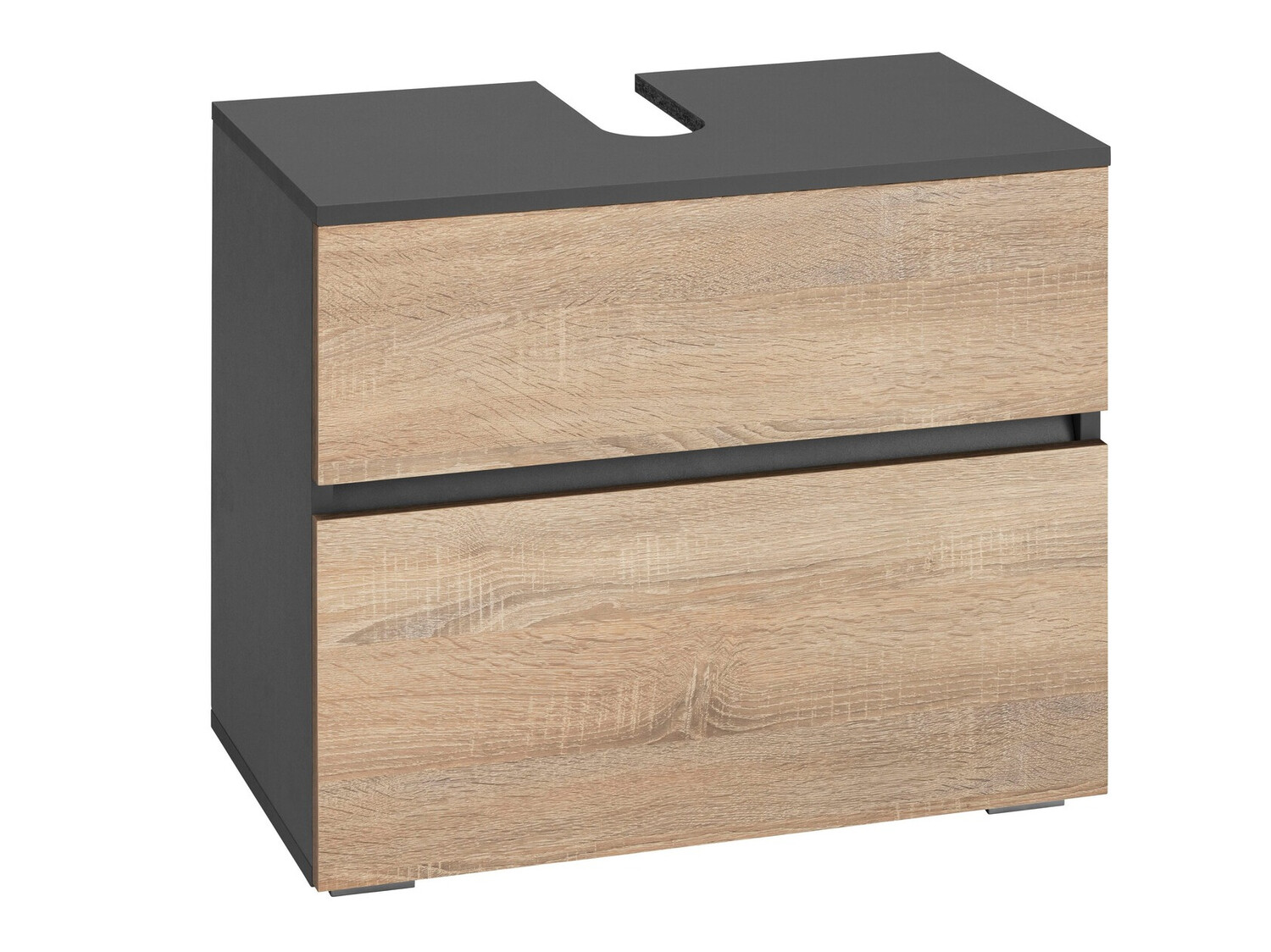 Prostostoječa kopalniška omarica za umivalnik Soncamu 110 (Antracit + Hrast)