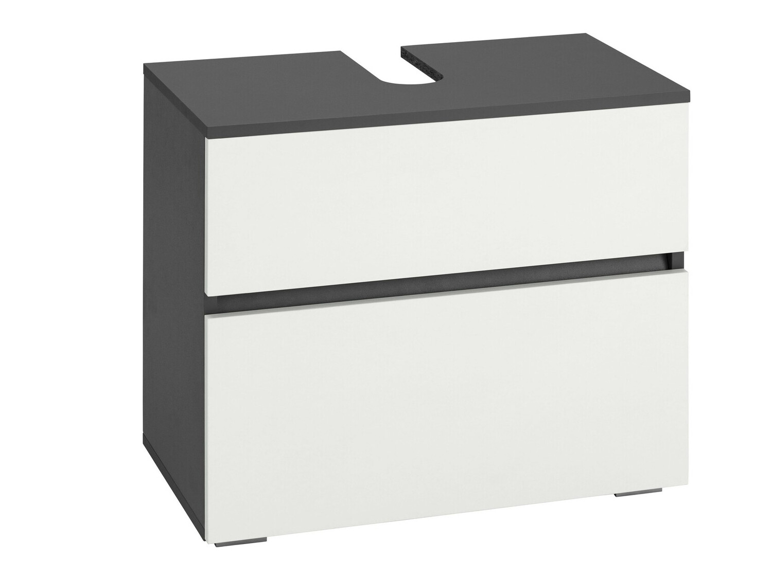 Prostostoječa kopalniška omarica za umivalnik Soncamu 110 (Bela + Antracit)