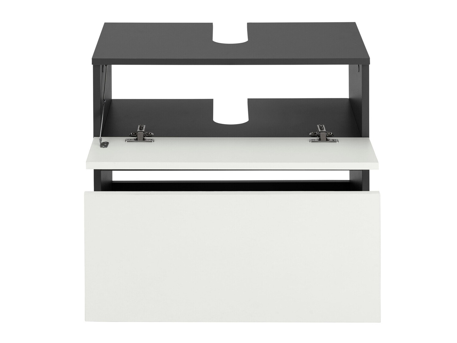 Prostostoječa kopalniška omarica za umivalnik Soncamu 110 (Bela + Antracit)