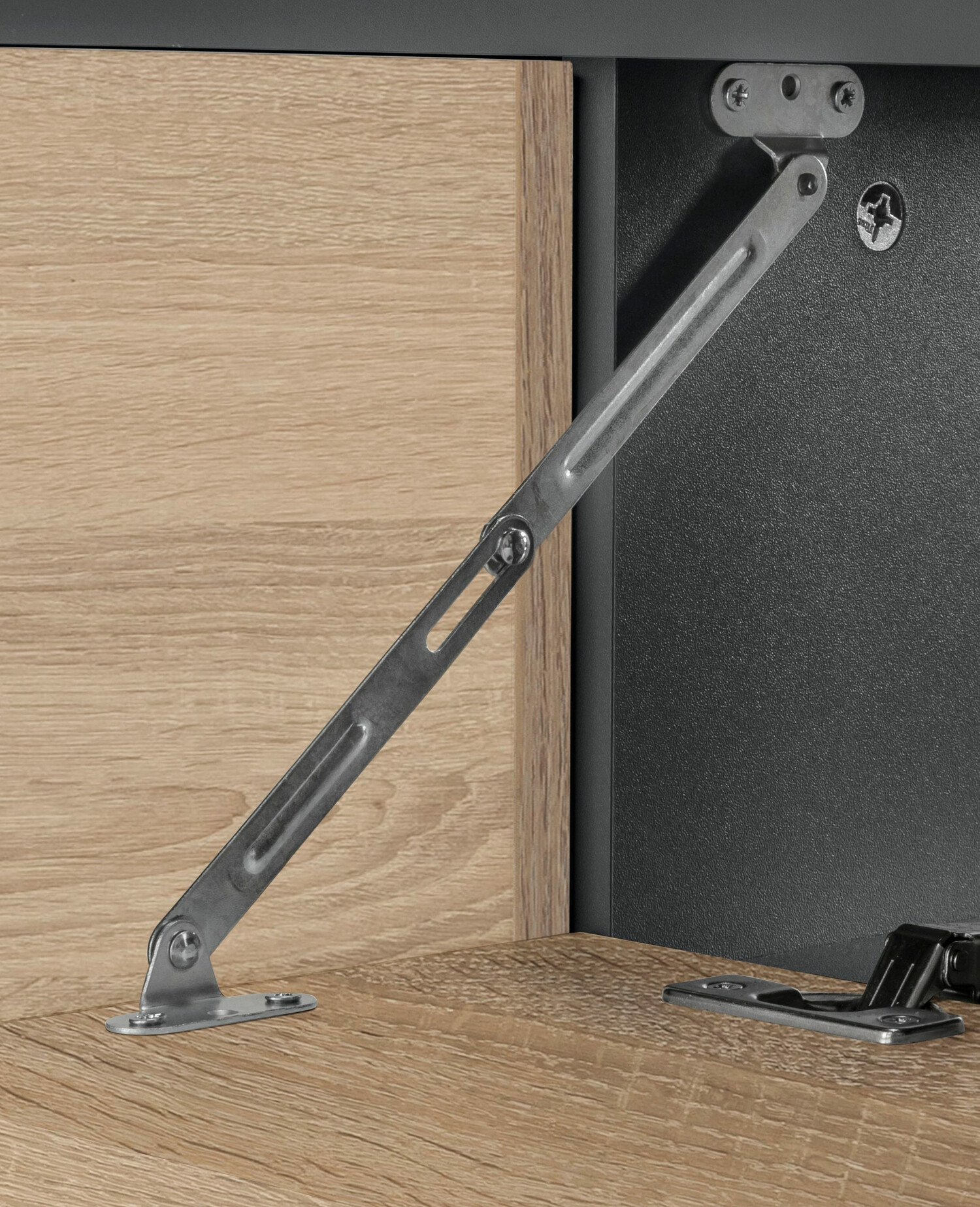 Viseča kopalniška omarica za umivalnik Soncamu 107 (Antracit + Hrast)