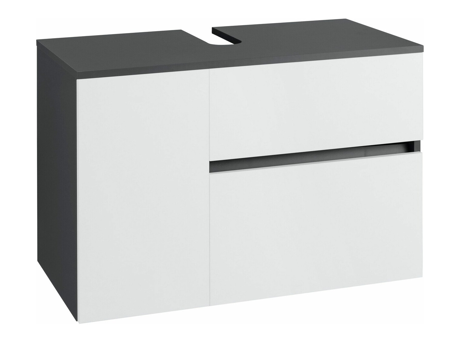 Viseča kopalniška omarica za umivalnik Soncamu 107 (Bela + Antracit)