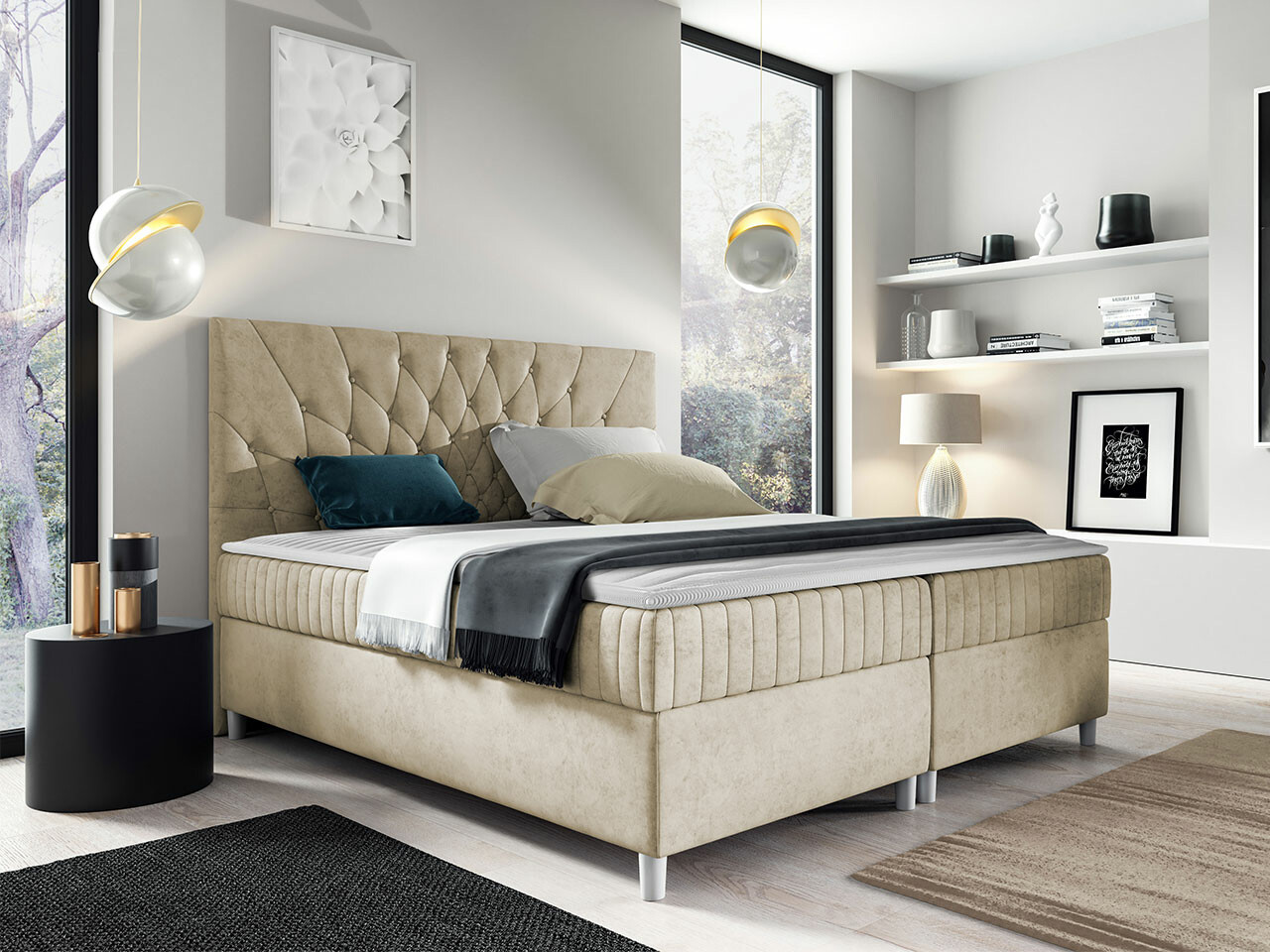 Boxspring postelja Civitas (Manila 02)