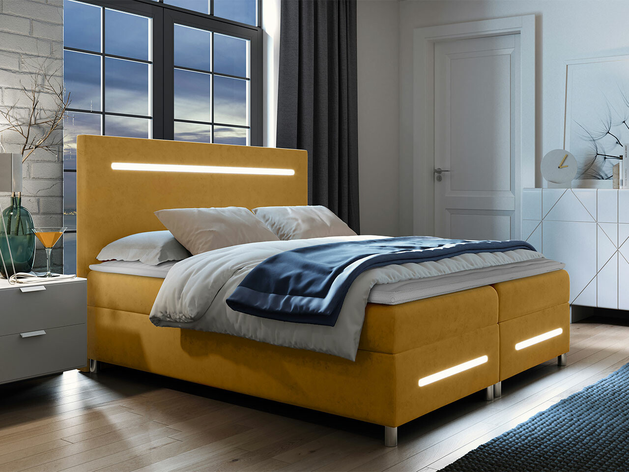 Boxspring postelja Pluvia (Fresh 37)