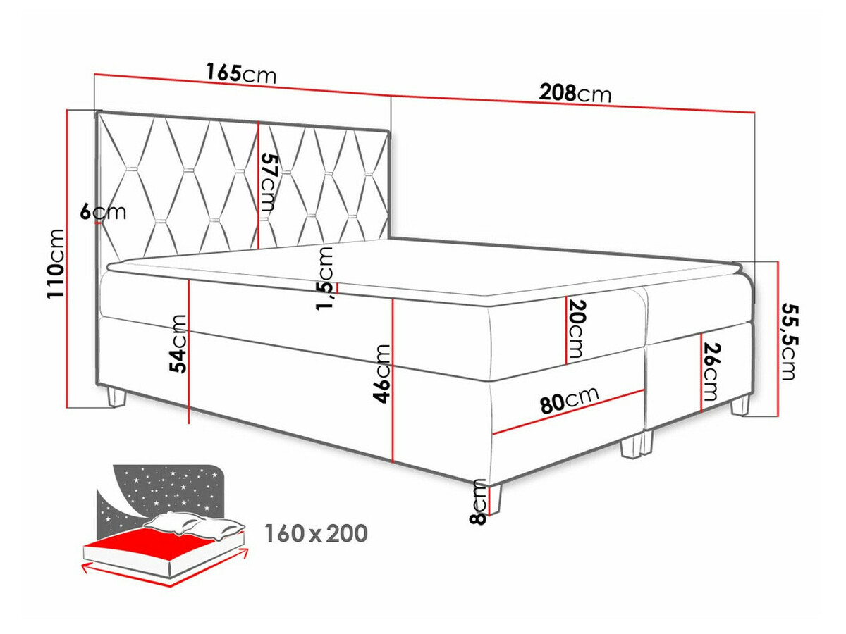 Boxspring postelja Nemus (Fresh 11)