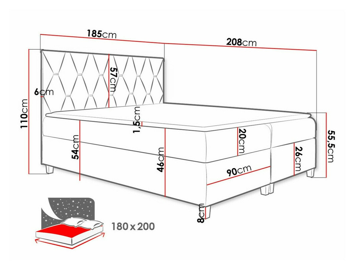 Boxspring postelja Nemus (Fresh 11)