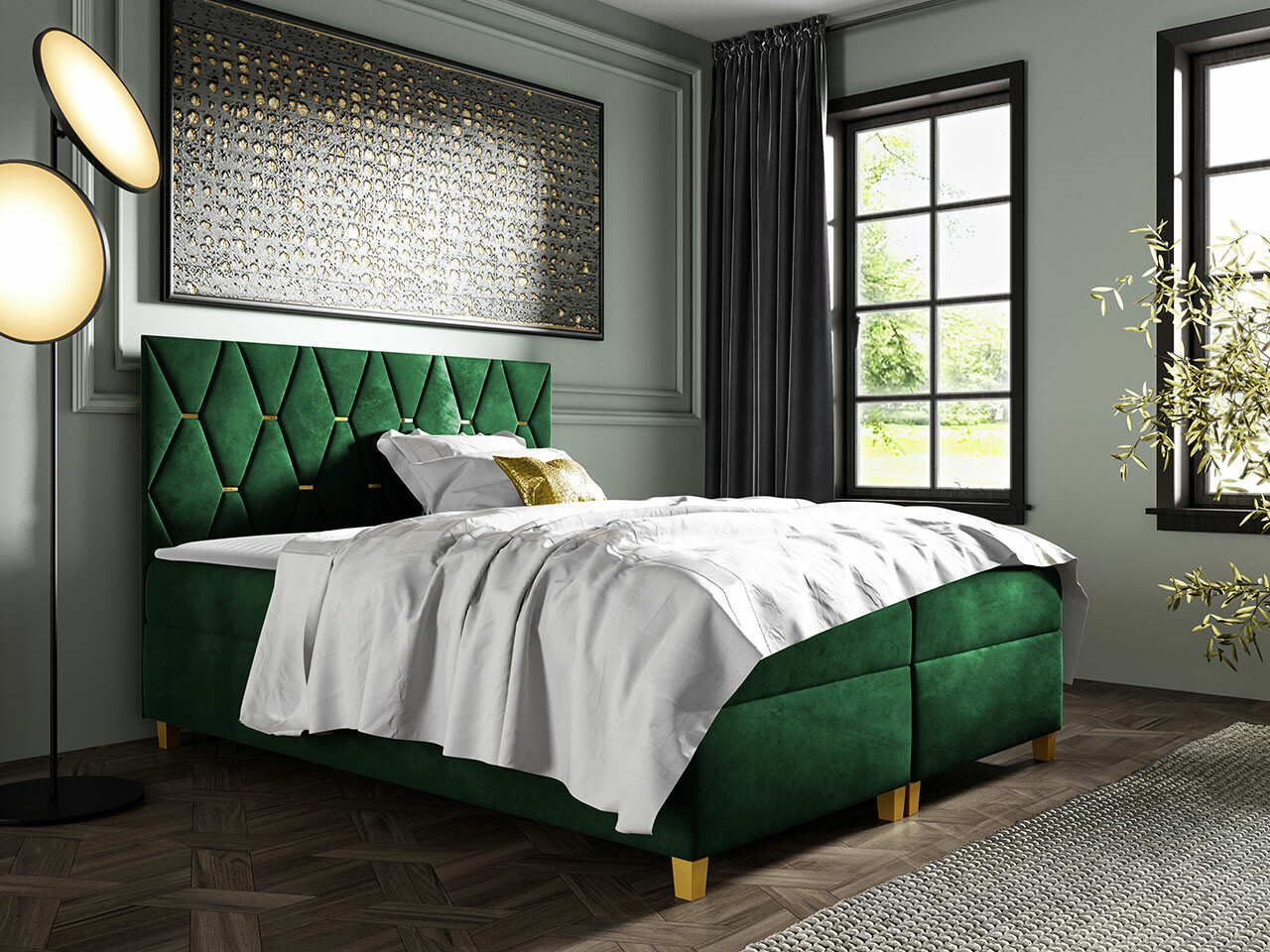 Boxspring postelja Nemus (Fresh 13)