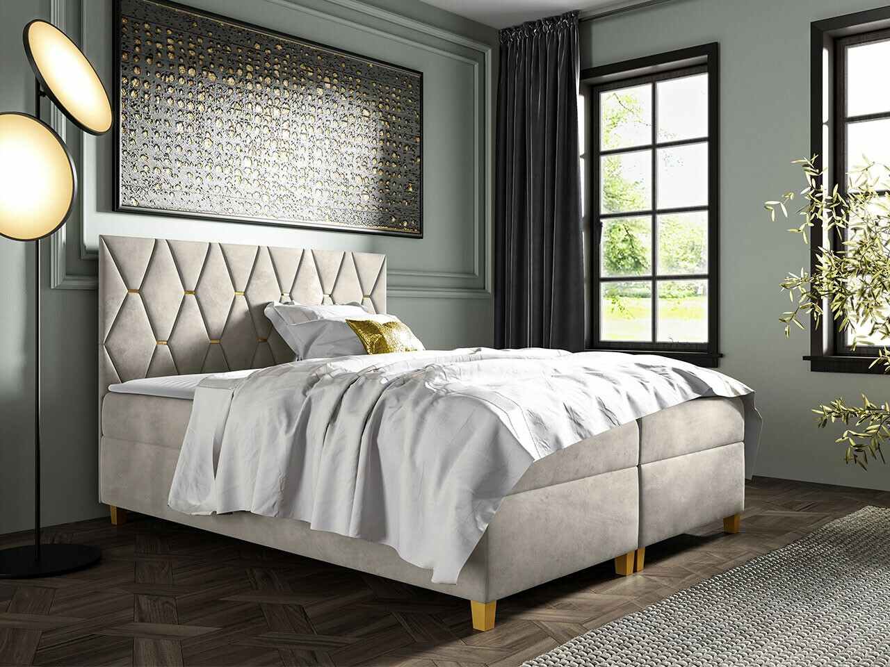 Boxspring postelja Nemus (Fresh 1)