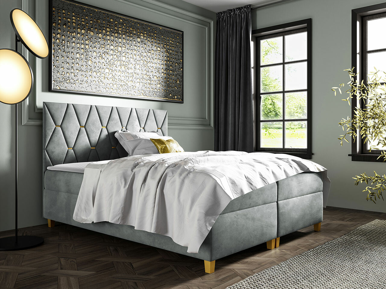 Boxspring postelja Nemus (Fresh 33)