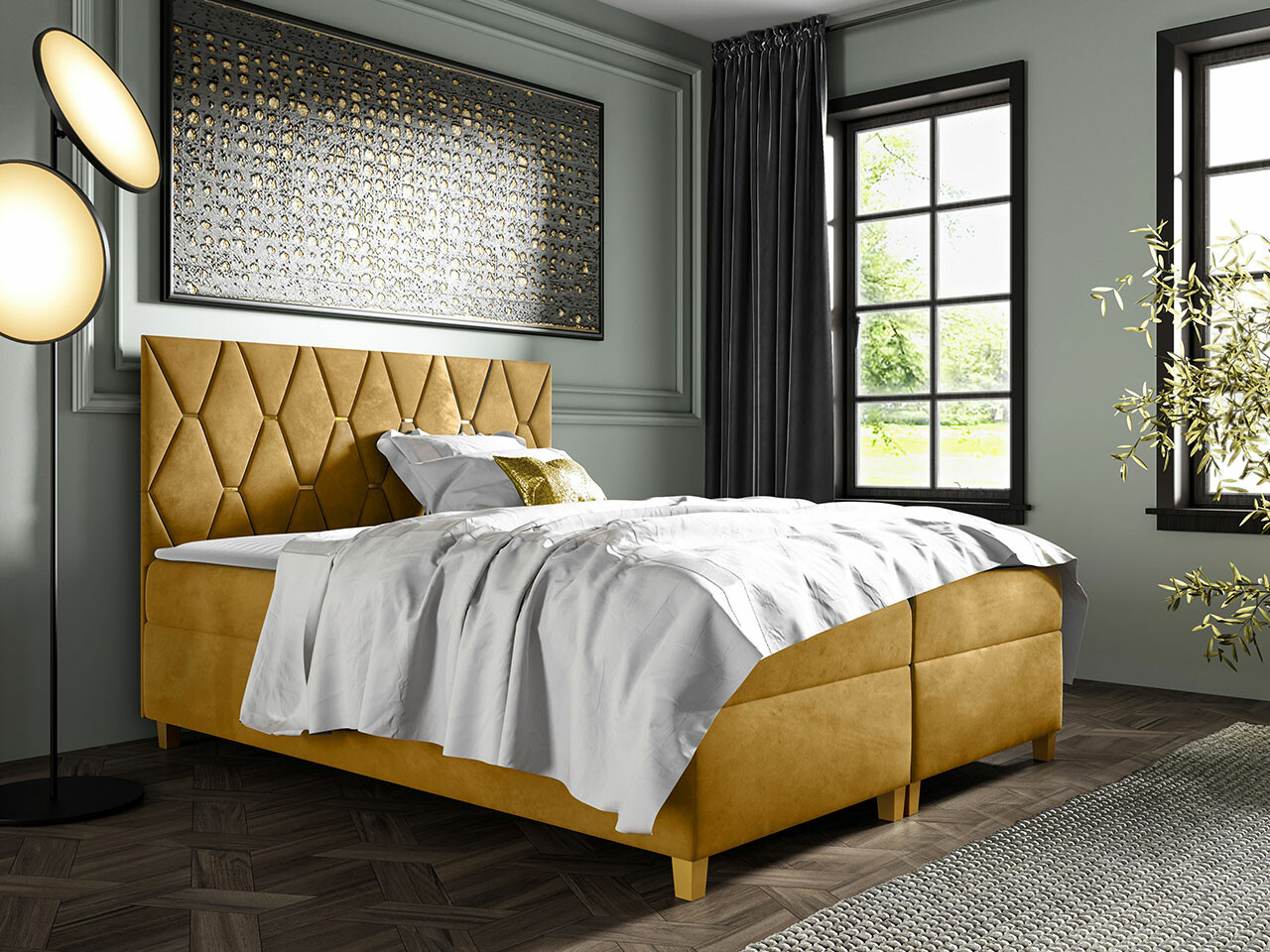 Boxspring postelja Nemus (Fresh 37)