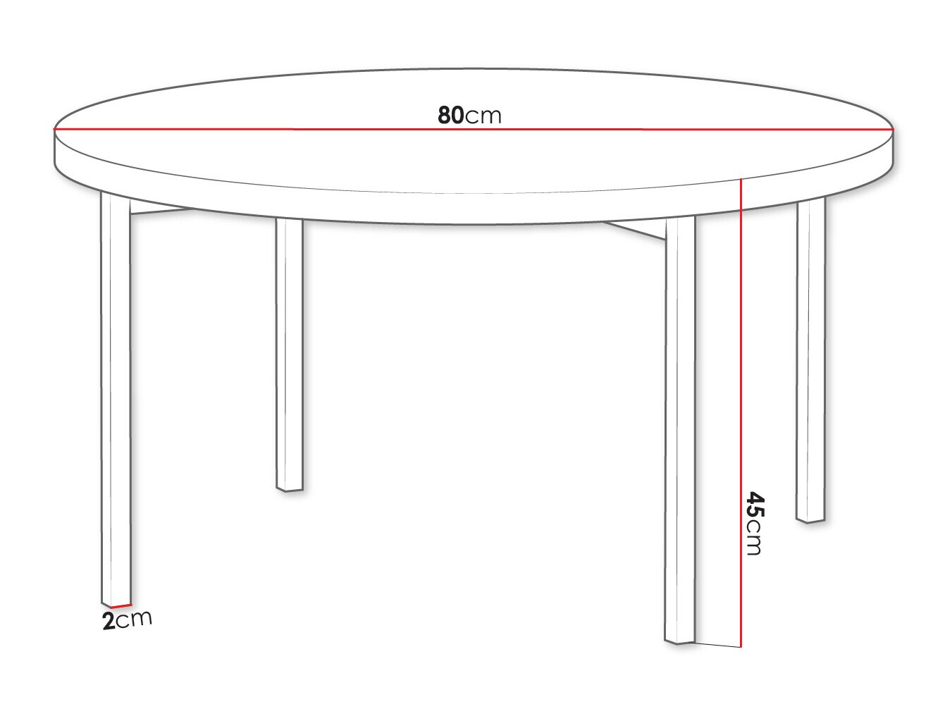 Klubska mizica Providence 178 (Bela + Črna)
