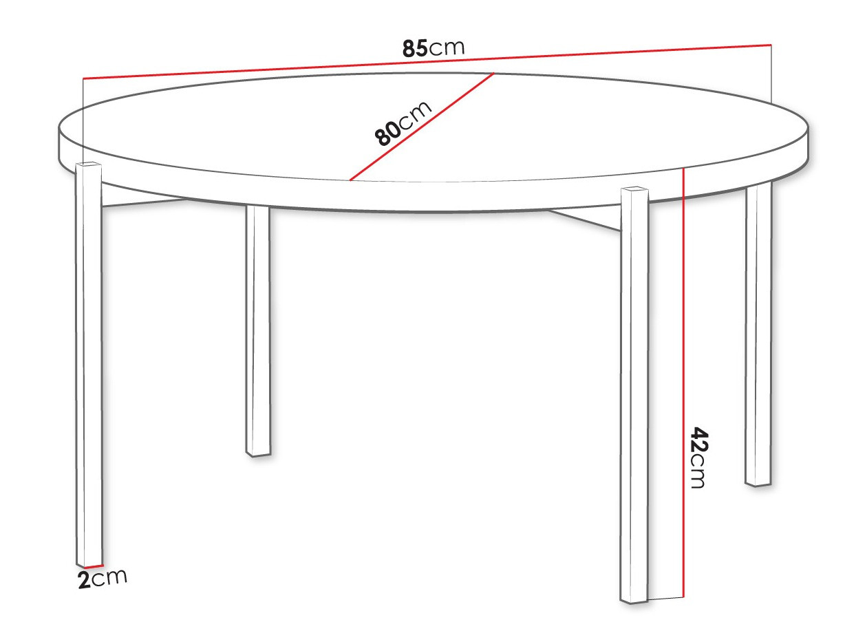 Klubska mizica Providence 180 (Rjava + Črna)
