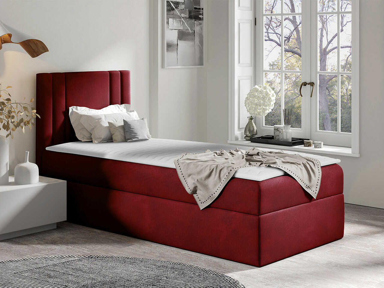 Boxspring postelja Baltimore 179 (Kameleon 59)