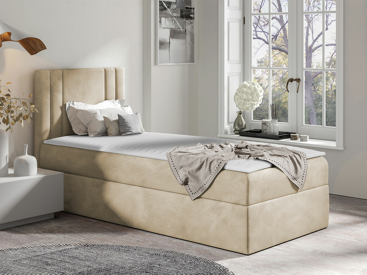 Boxspring postelja Mel I (Kameleon 04)