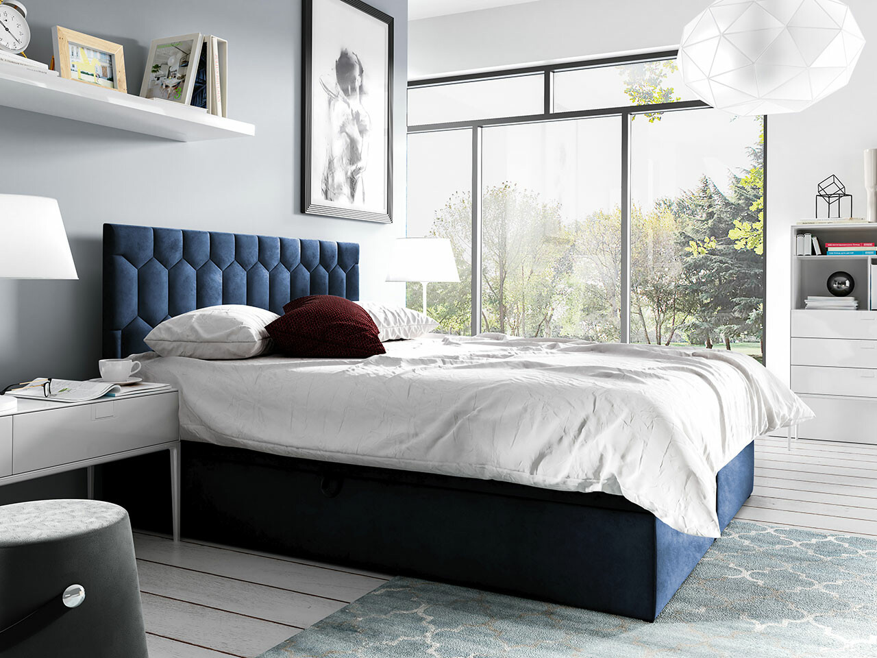 Boxspring postelja Pons III (Fresh 11)