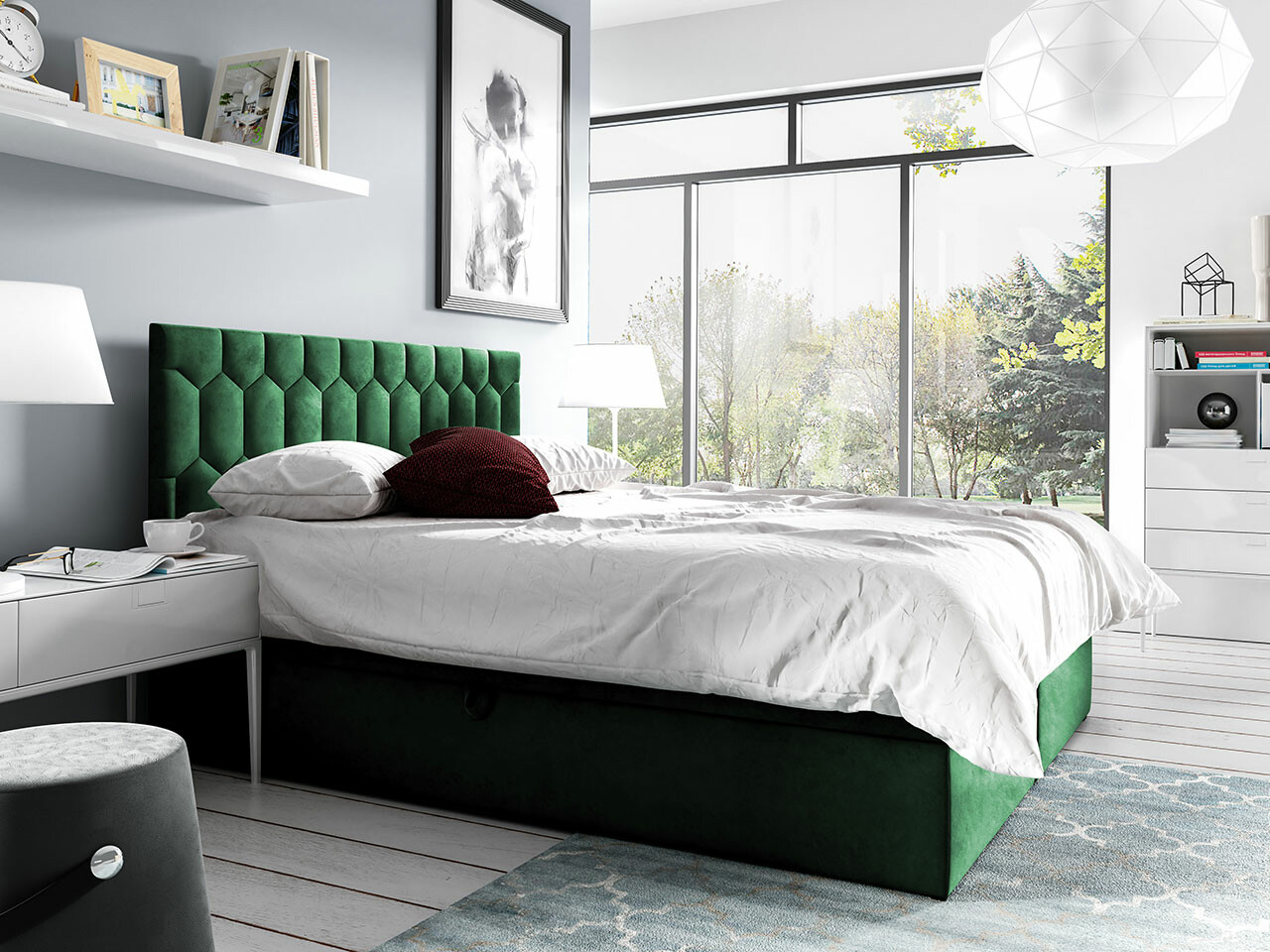 Boxspring postelja Pons III (Fresh 13)