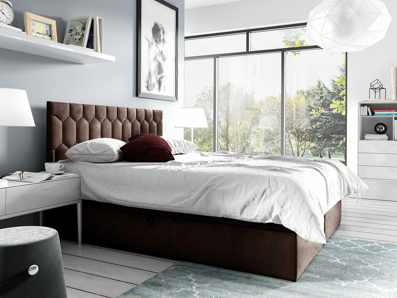 Boxspring postelja Pons III (Fresh 4)