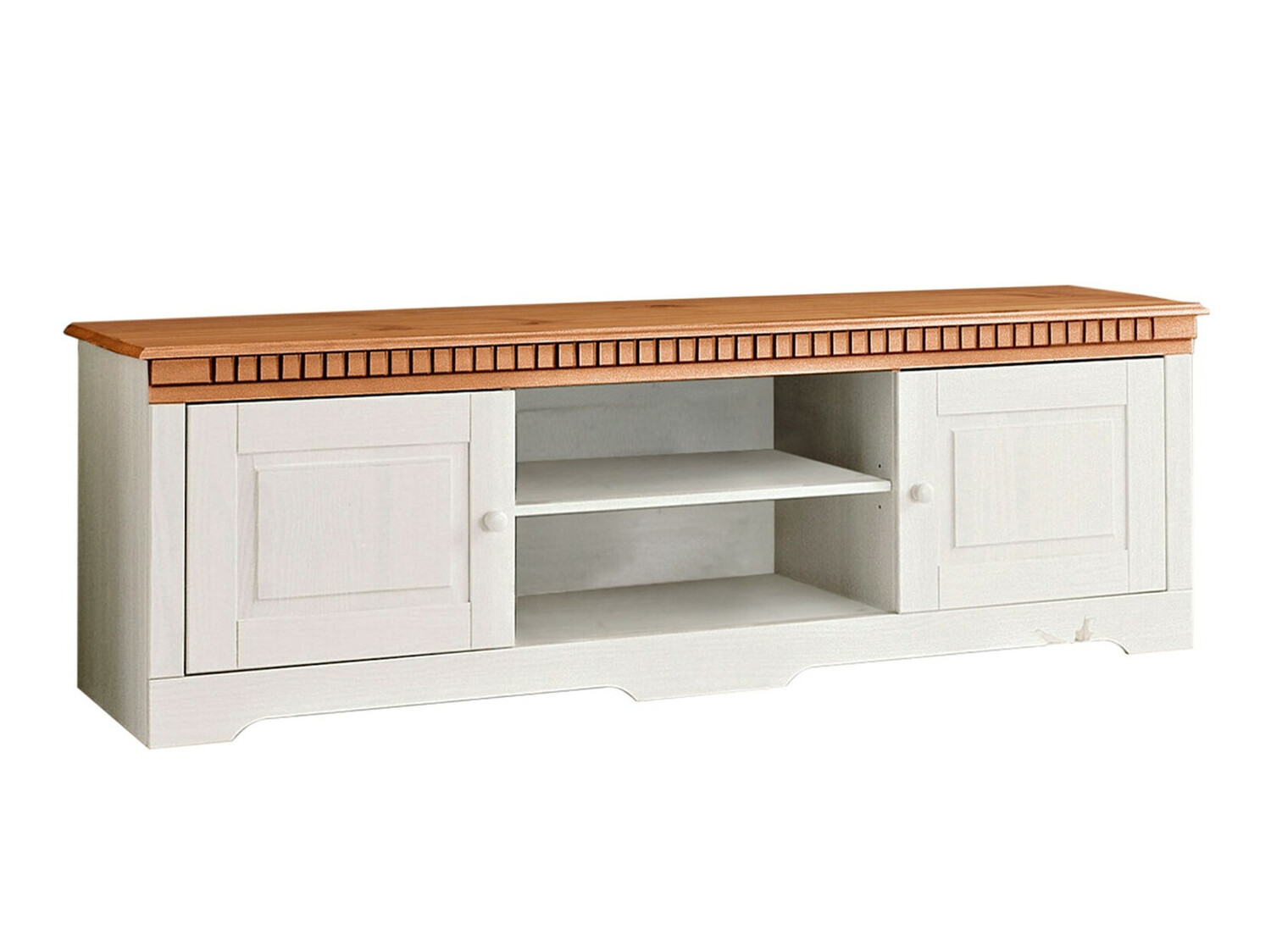 TV-omarica Cavfelo 108 (Bela + Medeni hrast)