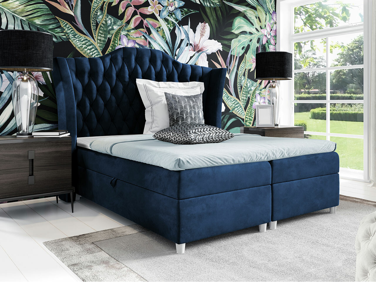 Boxspring postelja Baltimore 183 (Fresh 11)