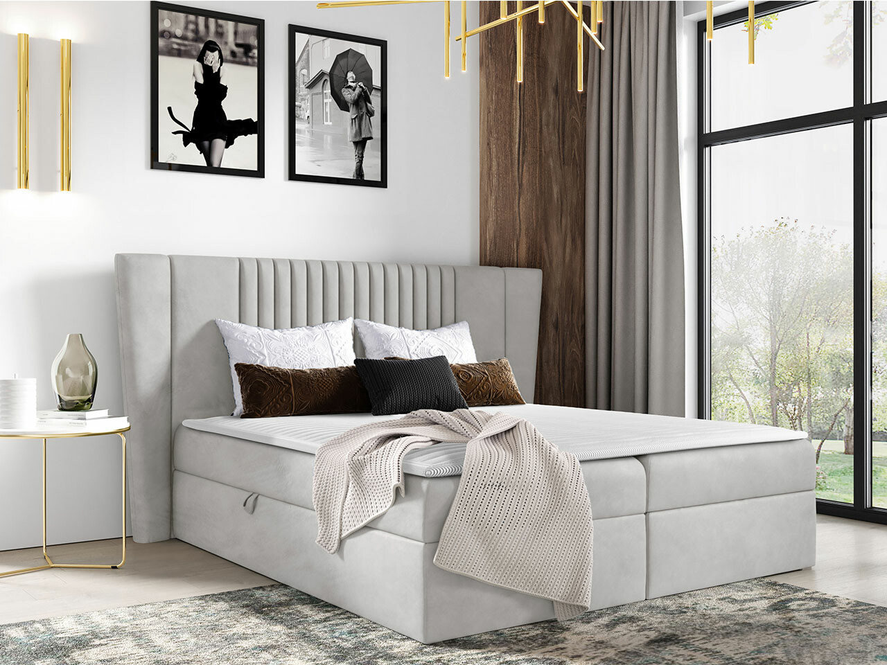 Boxspring postelja Fenestra (Magic Velvet 2239)