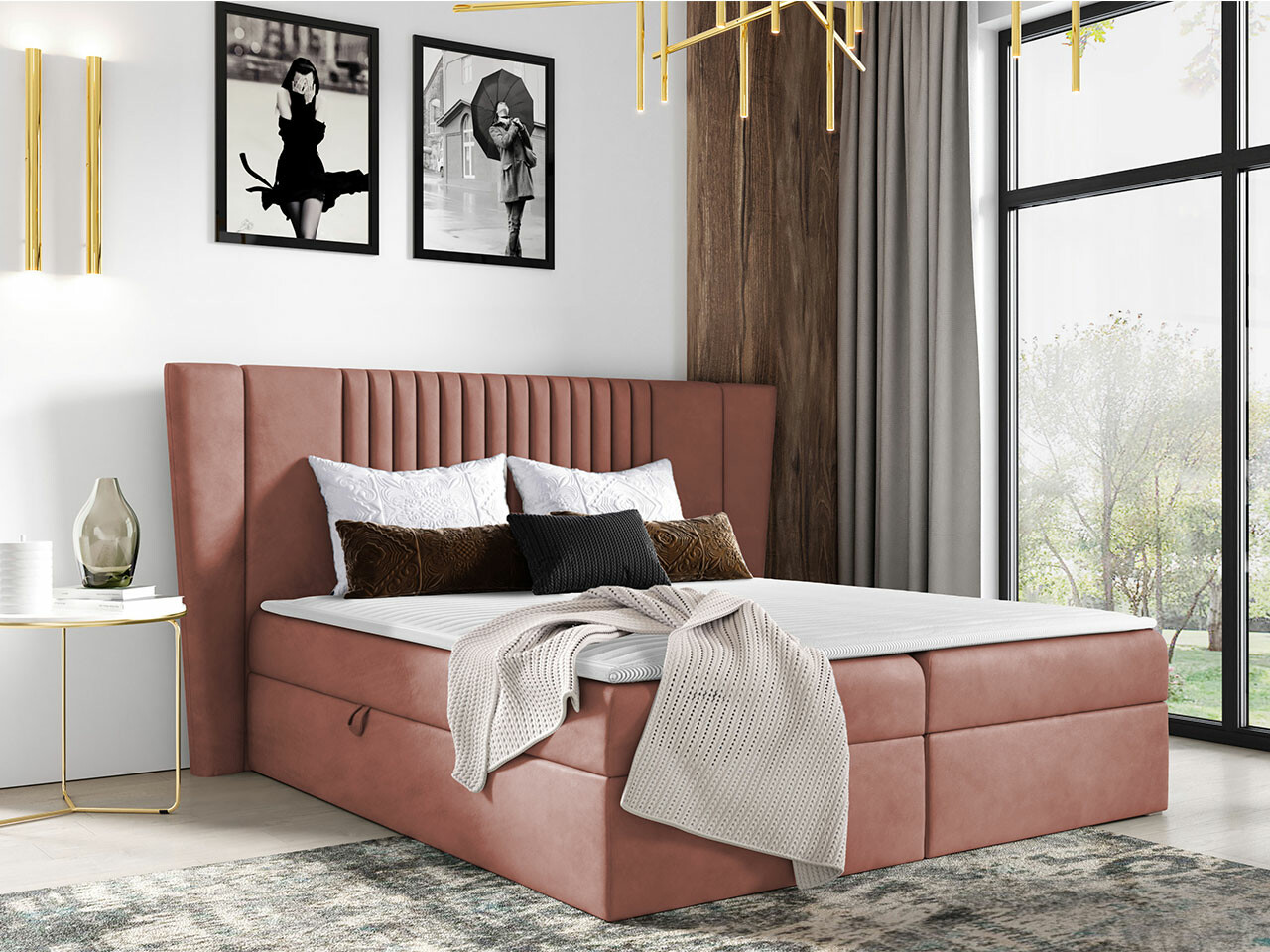 Boxspring postelja Fenestra (Magic Velvet 2258)
